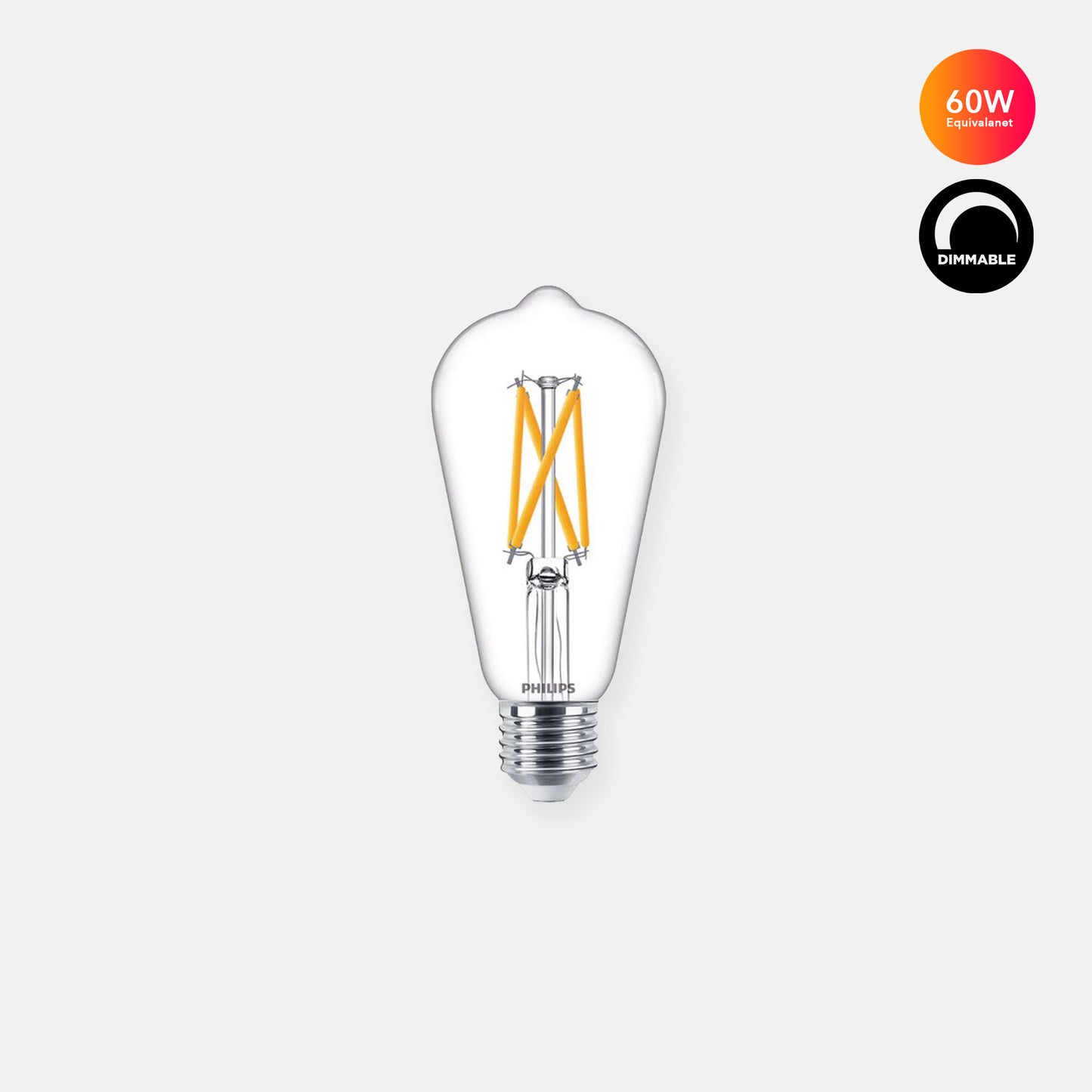 7W - 60W LED Dimmable ST64 Warm White