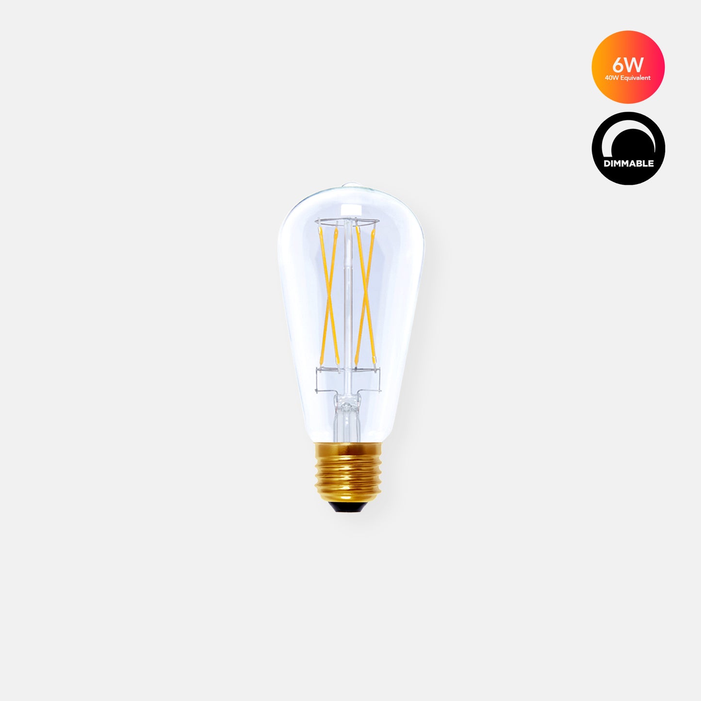 6W - 40W LED Dimmable ST64 Warm White