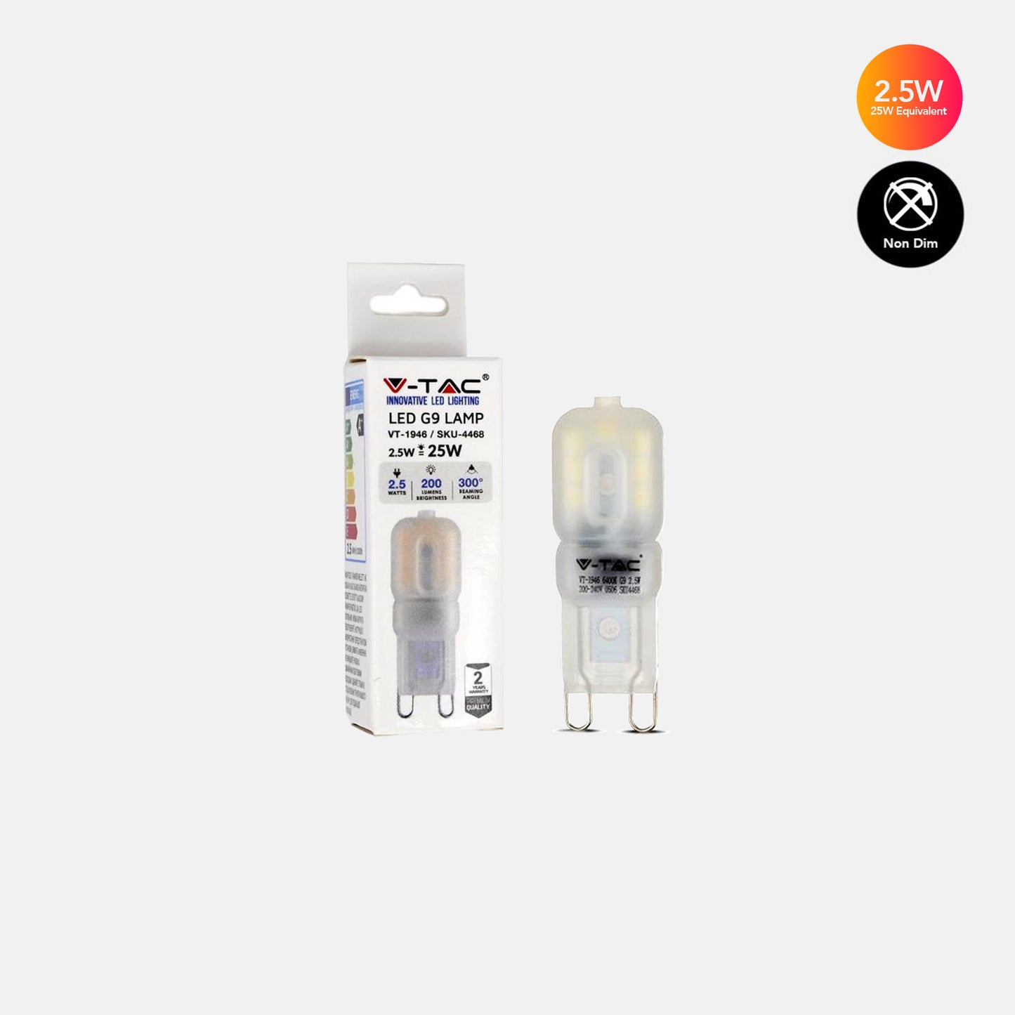 2.5W - 25W LED G9 Warm White & Cool White